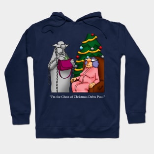 Funny Ghost of Christmas Debts Past Cartoon Hoodie